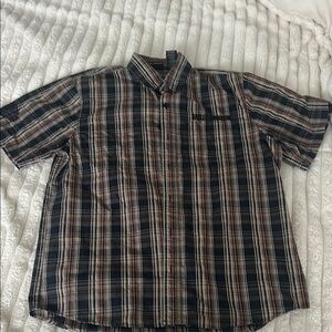 Harley-Davidson Black and Red Casual Button Down Shirt